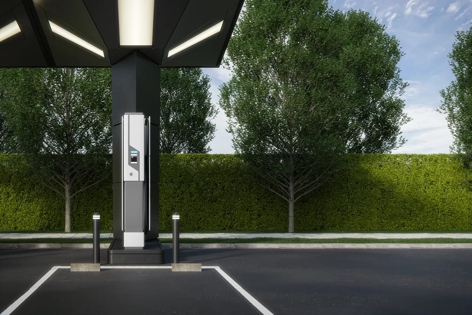 Elektrofahrzeug an einer Ladestation